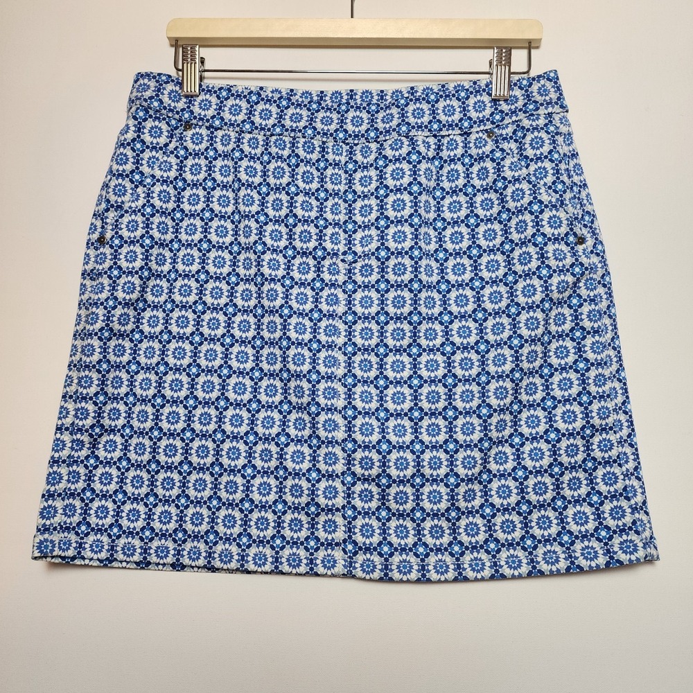 Intro "Love The Fit" Women's Geometric Floral Print Stretchy Fabric Size 10P
